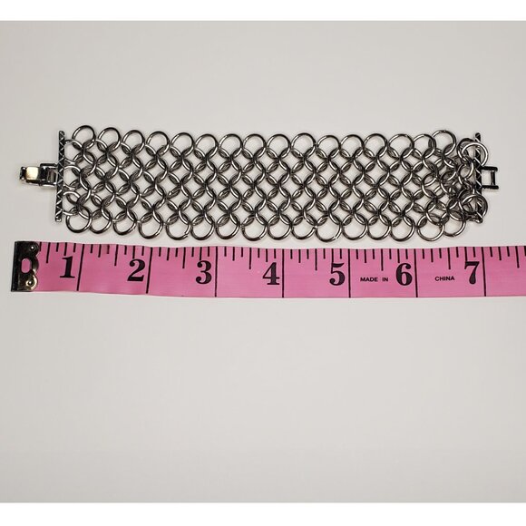 Silver Tone Chainmail Bracelet - Picture 4 of 9